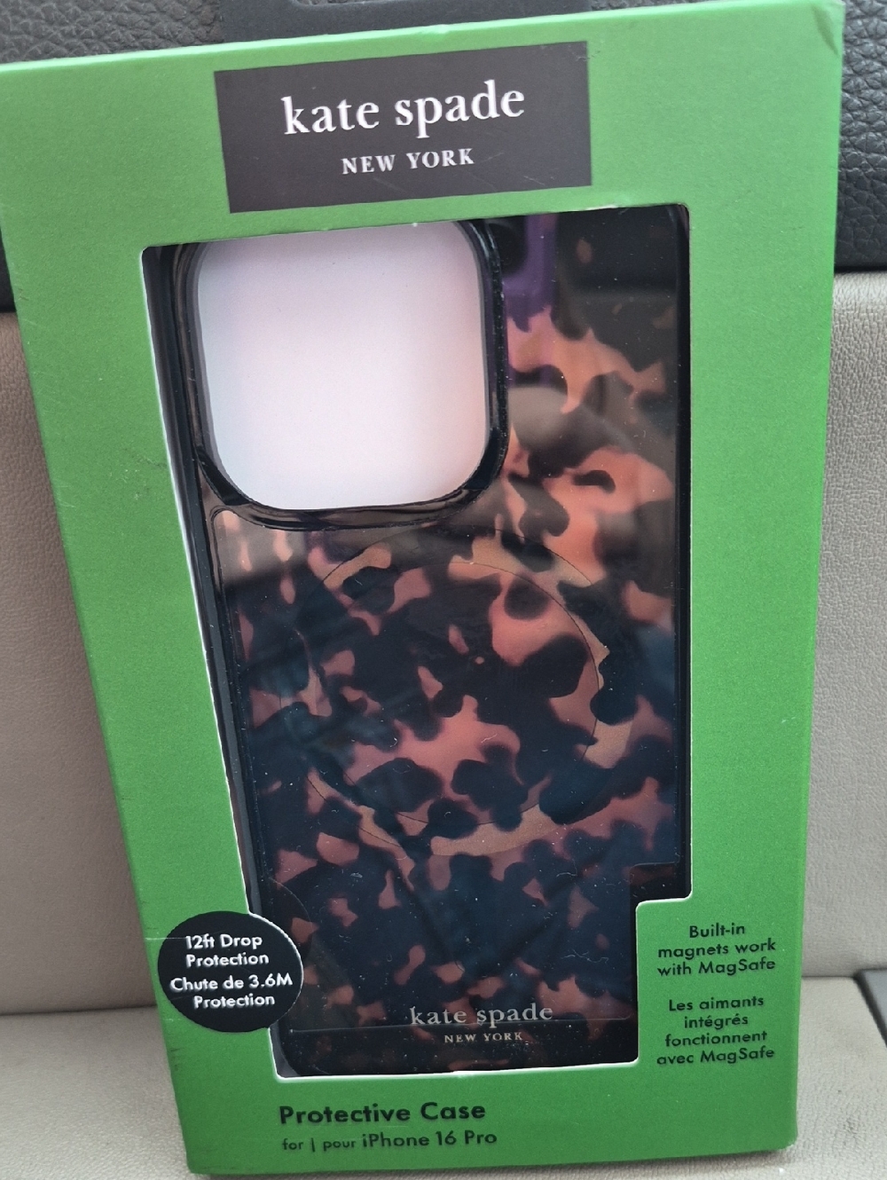 kate spade Black & Brown Tortoiseshell iPhone Case
